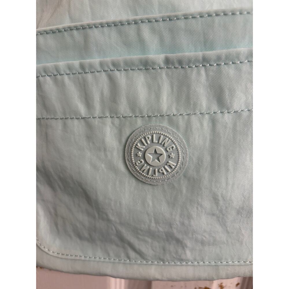 NWT Kipling Alvar Mint Crossbody Nylon‎ Organizer Purse Monkey Keychain wallet - Picture 3 of 10